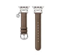 GBZHMCASE Cinturino di ricambio in vera pelle compatibile con iWatch 49/46/42/41/40/38 mm, cinturino per ragazze per iWatch serie 9 8 7 6 5 4 3 2 1 SE(Brown,45MM(7~9S))