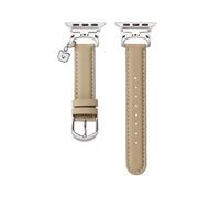GBZHMCASE Cinturino di ricambio in vera pelle compatibile con iWatch 49/46/42/41/40/38 mm, cinturino per ragazze per iWatch serie 9 8 7 6 5 4 3 2 1 SE(Beige,38MM(1~3S))