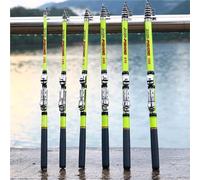GBZIJIE Canna da Pesca Telescopica,Fishing Rod Portatile Telescopic Rock Fishing Rod for Fly Feeder Carbon 2.7M .4M .1M 1.8M .5M Mini Travel Reel Seat(1.5M Green)