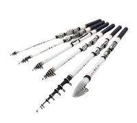 GBZIJIE Canna da Pesca Telescopica,Fishing Rod Portatile Telescopic Rock Fishing Rod for Fly Feeder Carbon 2.7M .4M .1M 1.8M .5M Mini Travel Reel Seat(2.4M White)