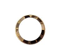 GBZIJIE Orologi Bezel Coperchio,Ghiera Orologio Lunetta girevole unidirezionale in acciaio inossidabile 316L con inserto in ceramica for cassa dell'orologio da 40 mm(Bezel And Ring 1)