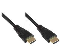 Good Connections - Cavo HDMI con Ethernet 24 K spina dorata e contatti in rame 0.75 m Nero