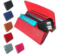 GC [6 colori] smart-case compatibile con IQOS Iluma + Heets Pocket-Charger brush heat-filter starter set case, rosso