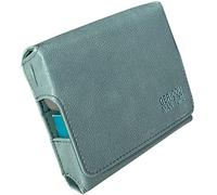 GC [6 colori] smart-case compatibile con IQOS Iluma + Heets Pocket-Charger brush heat-filter starter set case, azzurro