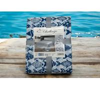 GC ARREDOCASA Copriletto Trapuntino Matrimoniale Primaverile Estivo Made in Italy, Trapunta Leggera 2 Piazze Primavera Estate 250x250 cm Fantasia Pesci Blu