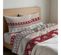 GC ARREDOCASA Set Lenzuola Letto Misura Francese - CORVARA - 100% Cotone Quadrifoglio - Un Completo Lenzuola Letto Francese Cotone Made in Italy (Queen Size, Misura Francese)