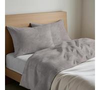 GC ARREDOCASA Set Lenzuola Letto Misura Francese - Lilly Beige - 100% Cotone Quadrifoglio - Un Completo Letto Francese Cotone Made in Italy (Queen Size, Misura Francese)