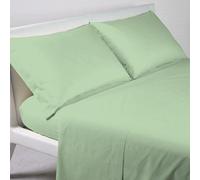 GC ARREDOCASA Set Lenzuola Letto Singolo - Verde - 100% Cotone Quadrifoglio - Un Completo Lenzuola Letto Singolo Cotone Made in Italy (Singolo)