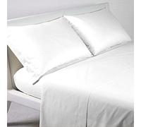 GC ARREDOCASA Set Lenzuola Una Piazza e Mezza - Bianco - 100% Cotone Quadrifoglio - Un Completo Lenzuola Letto una piazza e mezza Made in Italy (1 Piazza e Mezza)