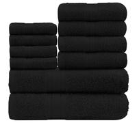 GC GAVENO CAVAILIA Asciugamani morbidi - Set di 10 asciugamani da bagno - Asciugamani assorbenti d'acqua di alta qualità, 4 viso, 4 mani e 2 asciugamani da bagno, set di asciugamani lavabili da 450