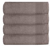 GC GAVENO CAVAILIA Asciugamano da bagno di lusso, 1 pezzo in cotone egiziano grande argento, extra morbido ad asciugatura rapida, lavabile 80 x 140 cm