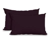 GC GAVENO CAVAILIA Confezione da 2 federe super morbide, in policotone anallergico e traspirante, con chiusura a busta, federe standard lavabili (50 x 75 cm), colore: bacca