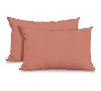 GC GAVENO CAVAILIA Confezione da 2 federe super morbide, in policotone anallergico e traspirante, con chiusura a busta, federe standard lavabili (50 x 75 cm), rosa cipria