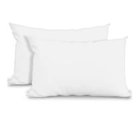 GC GAVENO CAVAILIA Confezione da 2 federe super morbide, in policotone anallergico e traspirante, con chiusura a busta, federe standard lavabili (50 x 75 cm), colore: bianco