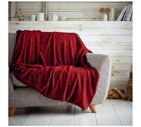 GC GAVENO CAVAILIA Coperta di lusso per divano letto a nido d'ape, facile da pulire, super morbida e calda, a nido d'ape, rossa, 200 x 240, 651352