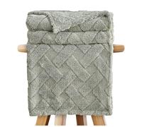 GC GAVENO CAVAILIA Coperta in pile soffice per letto, divano, divano, divano, divano, coperta e copriletto, confortevole, termica, calda e accogliente, elegante coperta jacquard (130 x 180 cm),