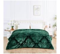 GC GAVENO CAVAILIA Coperta ponderata pesante da 4 kg, per letto king size, in pile a 2 strati, calda e spessa, per alleviare lo stress e l'ansia e il sonno profondo, per letto (200 x 240 cm), verde