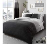 GC GAVENO CAVAILIA Gaveno Cavailia Set di Biancheria da Letto con Copripiumino e federe, in Poliestere, Cotone, King Size, Colore, Lino 50%, Urban Ombre, Grigio