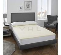 GC GAVENO CAVAILIA Materasso ortopedico traspirante e ortopedico in schiuma morbida di lusso, 100% poliestere, anallergico, coprimaterasso king size, bianco, king size, 2 cm