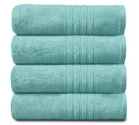 GC GAVENO CAVAILIA New Hampton - Set di 4 asciugamani da bagno, 100% cotone filato ad anello, extra assorbenti, 450 g/m², asciugamani da bagno di lusso, colore acquamarina, 4 pezzi