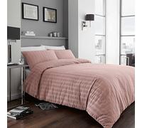 GC GAVENO CAVAILIA Set copripiumino di lusso Seersucker, set copripiumino con trama testurizzata, copripiumino reversibile, rosa cipria, per letto king size