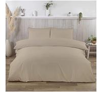 GC GAVENO CAVAILIA Set Copripiumino e federe in Flanella Termica di Alta qualità, Tinta Unita, Cotone, Naturale, Doppio