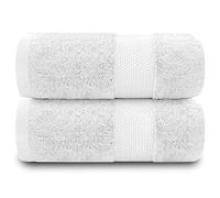 GC GAVENO CAVAILIA Set da bagno resistente allo sbiadimento, 700 g/m², qualità premium, extra assorbente, 100% cotone, egiziano, bianco, 2 pezzi