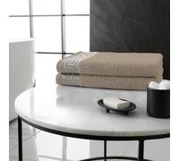 GC GAVENO CAVAILIA Set di asciugamani da bagno greco, in cotone egiziano, asciugamano grande ad asciugatura rapida (80 x 140 cm), asciugamano da bagno 500 g/m² per bagno (80 x 140 cm), naturale