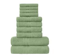 GC GAVENO CAVAILIA Set di asciugamani Family Bale, 10 pezzi, 100% cotone egiziano, 4 viso, 4 mani, 2 asciugamani da bagno, accessori da bagno altamente assorbenti di alta qualità, lavabili in