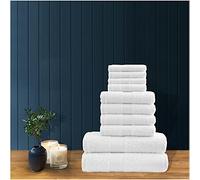 GC GAVENO CAVAILIA Set di asciugamani in 100% cotone ad alta assorbenza, facile da pulire, per bagno, Toronto, bianco
