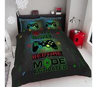 GC GAVENO CAVAILIA Set di biancheria da letto con motivo geometrico a righe, in policotone di lusso, copriletto morbido, Gamer-Multi, per letto matrimoniale (200 x 200cm)
