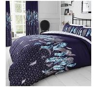 GC GAVENO CAVAILIA Set di biancheria da letto con stampa di alta qualità, per letto matrimoniale, copripiumino e federe, in misto cotone, colore: blu navy (200 x 200cm)