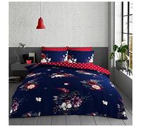 GC GAVENO CAVAILIA Set di biancheria da letto con stampa floreale, copripiumino reversibili a pois Easycare king size, blu navy
