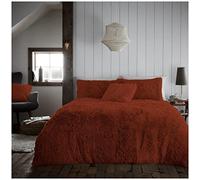 GC GAVENO CAVAILIA Snuggle - Set di biancheria da letto matrimoniale con copripiumino per letto matrimoniale, colore: ruggine