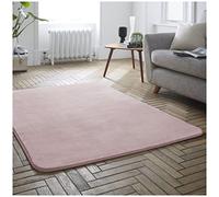 GC GAVENO CAVAILIA Tappeto super morbido in finta pelliccia vellutata al tatto, per soggiorno, grande, colore: rosa cipria, 100 x 150 cm