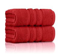 GC GAVENO CAVAILIA Telo da bagno di lusso ad asciugatura rapida, 100% cotone egiziano altamente assorbente, set di asciugamani da bagno Zero Twist, rosso