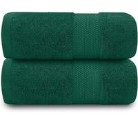 GC GAVENO CAVAILIA Telo da bagno extra large, 2 pezzi, 700 g/m², in cotone egiziano, extra large, 100 x 180 cm, asciugamano da bagno extra morbido, verde