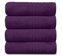 GC GAVENO CAVAILIA Viola Gaveno Cavailia-Asciugamano in 100% Cotone Naturale, Assorbente, 450 g/m², Confezione da 4, Colore, Hand Towel (50x80 Cm), 4 unità
