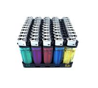 GC GLOBALCOMMERCE 50 Pezzi ACCENDINI in Plastica Colori E Fantasie Assortiti Box
