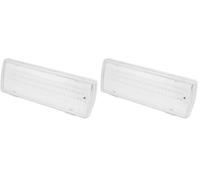 GC GLOBALCOMMERCE Lampada di Emergenza da Parete per Casa con 50 LED, Accensione Automatica e Batteria con Luce Bianca 4 Watt (Confezione da 2)