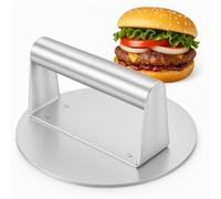 GC GLOBALCOMMERCE Pressa per Hamburger in Acciaio Inox | Stampatore Antiaderente e Facile da Pulire, Ideale per Carne, Verdure e Veg Burger