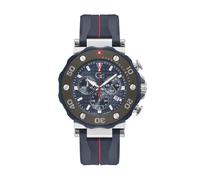 Gc Orologio analogico 'Gc DiverCode Chrono' navy / marrone / rosso / argento Uomo Gc One Size navy / marrone / rosso / argento