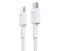 GC PowerStream 30 cm USB C - Tipo C cavo di ricarica in nylon bianco 60 W Powe