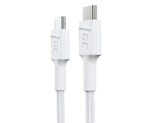 GC PowerStream 30 cm USB C - Tipo C cavo di ricarica in nylon bianco 60 W Powe