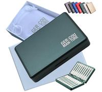 GC premium case di xtra compatibile con IQOS 3 Heets - Duo Iluma one Terea - portasigarette/accessorio Heetcase in pregiato alluminio, Azzur