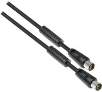 Good Connections Cavo Antenna SAT TV, Spina coassiale su Presa coassiale, 2 filtri di Corrente Rivestita (Nucleo in ferrite, Doppia schermatura, Dimensione schermatura > 95 Db, Nero, 10 m