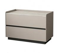 gC7aHx8 Camera da letto Comodino con due cassetti portaoggetti e maniglia integrata for camera da letto Moderno(Beige,Grande)