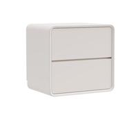 gC7aHx8 Camera da letto Comodino in legno laccato con maniglie nascoste e due cassettini Moderno
