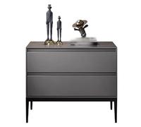gC7aHx8 Camera da letto Comodino Semplice e moderno Camera da letto dipinta Nessuna installazione Organizzatore di stoccaggio Credenza Mobili Tutto in legno Moderno(Light Gray,M)