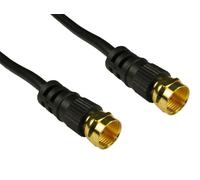 GC870 - 10 Metri Raccordo F M-M 3C2V Nero Coassiale Cavo + Oro Conn